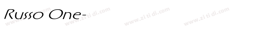 Russo One字体转换